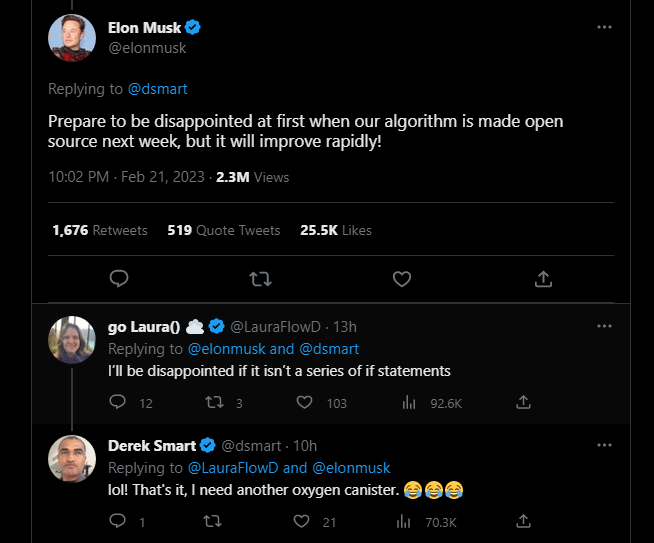 Ο Elon Musk υποστηρίζει ότι το Twitter θα μπορούσε να ανοίξει τον αλγόριθμό του την επόμενη εβδομάδα